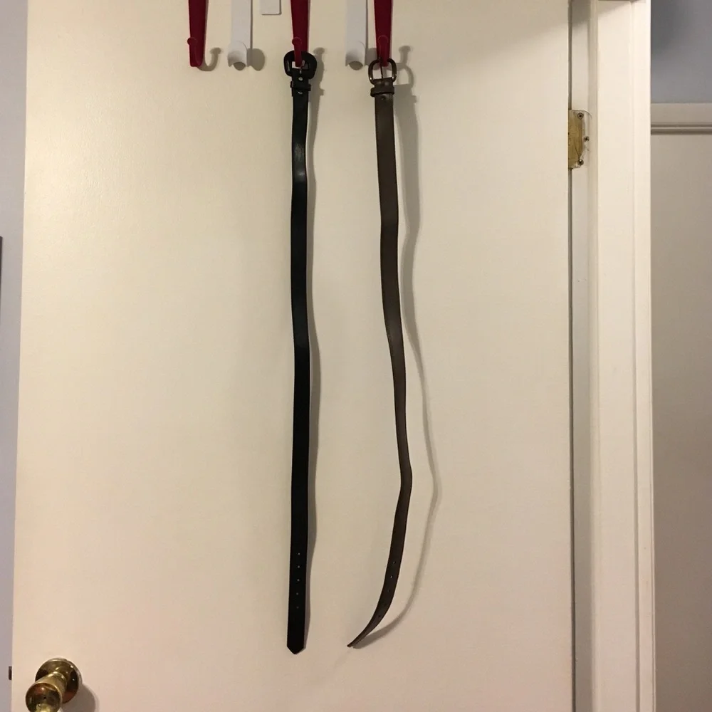 Bundle of 2 belts. Brown and black.